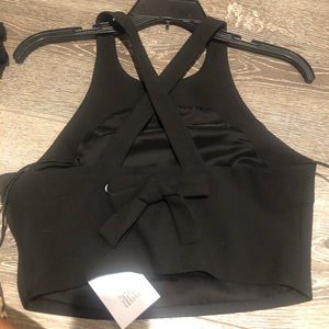 Elizabeth & James black crop top